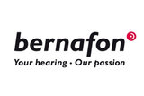 Logo der Firma Bernafon als Schriftzug mit dem Text "Your Hearing - Our Passion" darunter